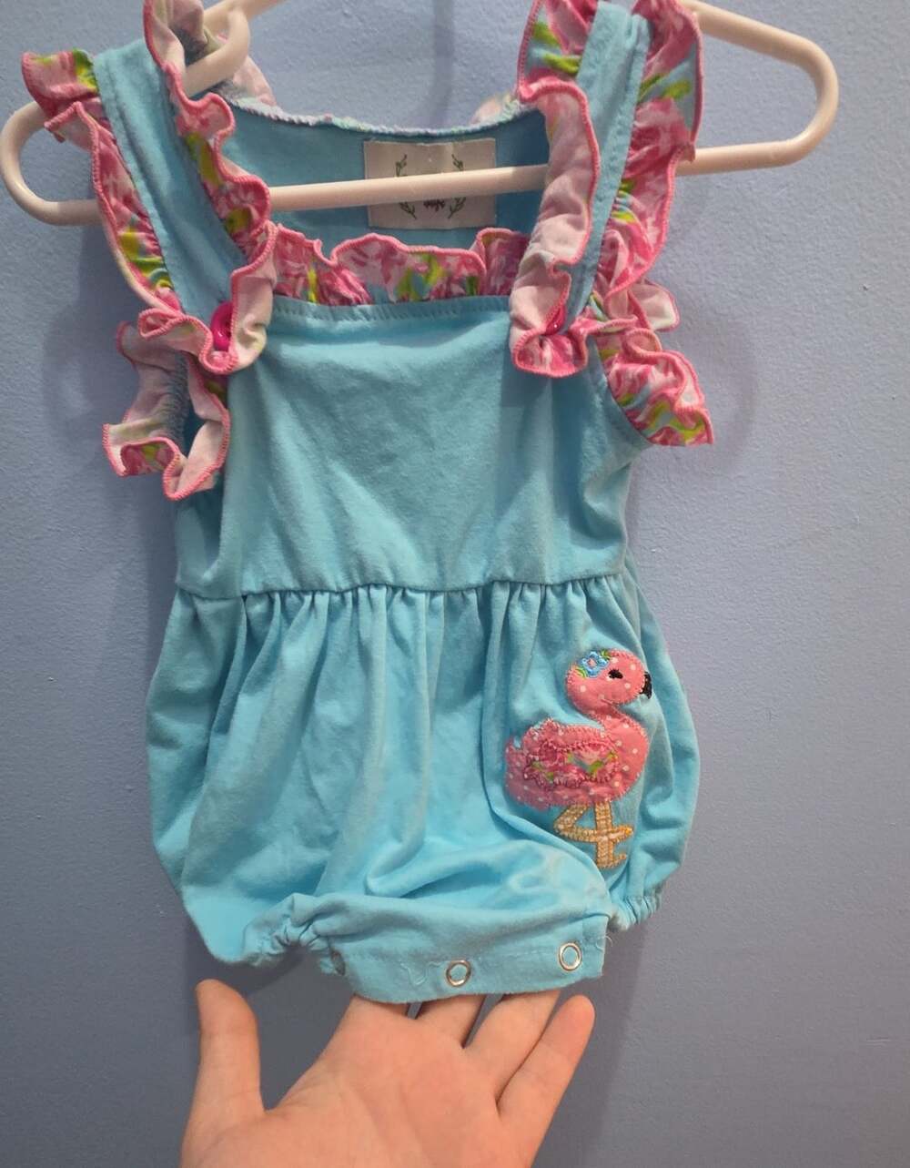Floral Ruffle Bubble Romper - Picture 13 of 15